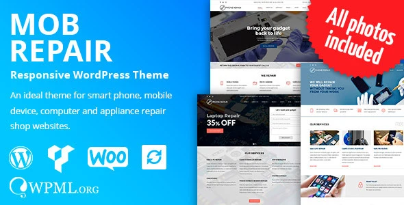 MobRepair – Mobile Phone Repair Services WordPress Theme
